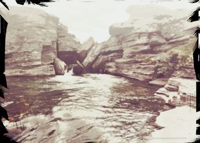 Calm waterfall