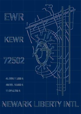 EWR Newark Blueprint Light