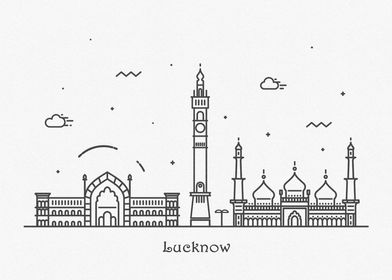 Lucknow City Skyline