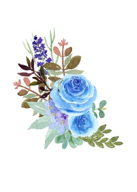 Floral watercolor painting