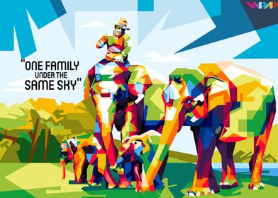 Human and Elephant in WPAP