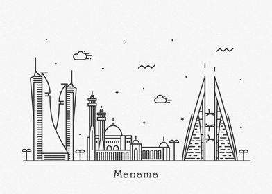 Manama City Skyline