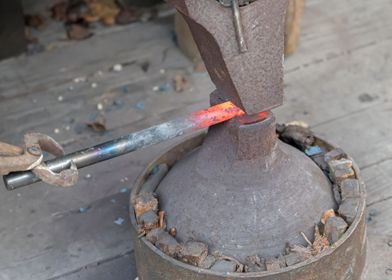 old mallet in the factory