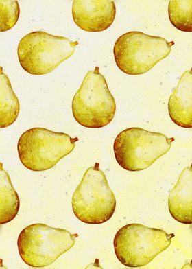 Pear watercolor