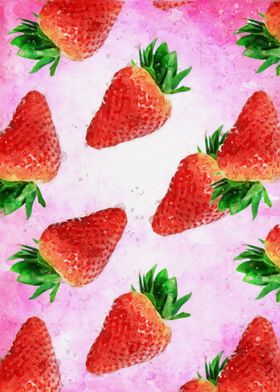 Strawberry watercolor