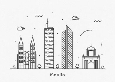 Manila City Skyline