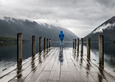 Lonely On Wodden Dock