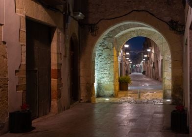 Medieval Arch at night