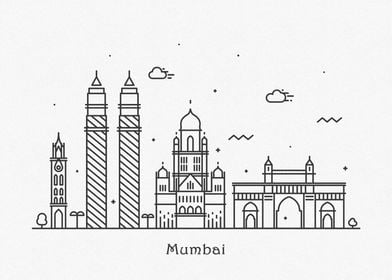 Mumbai City Skyline