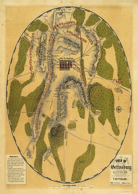 Field of Gettysburg Map