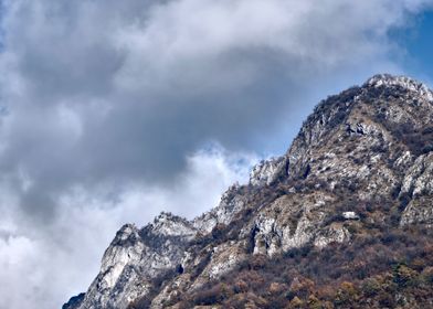mountain and cloud