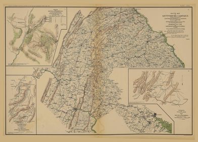 Gettysburg Campaign Map