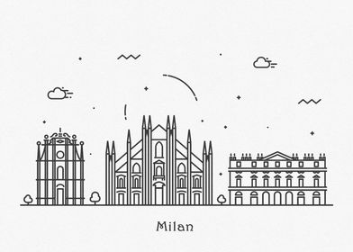 Milan City Skyline