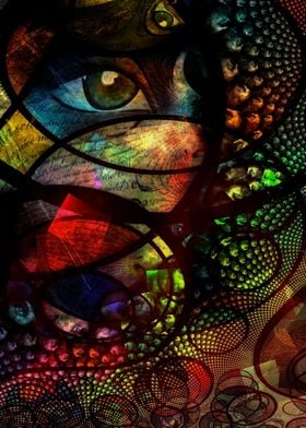 Colorful eye abstract