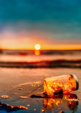 Jar Of Love At The Beach