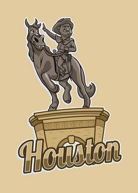 Houston City Icon Badge