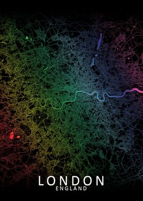 London Rainbow City Map