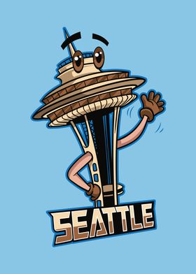 Seattle City Icon Badge