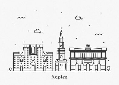 Naples City Skyline