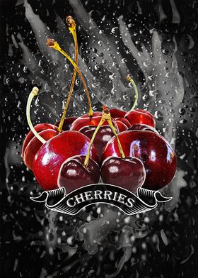 cherries Rain Drop fruits