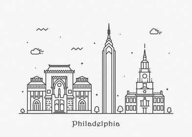 Philadelphia City Skyline