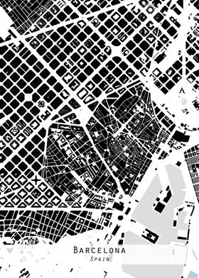 Barcelona city map