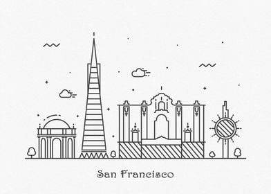 San Francisco City Skyline