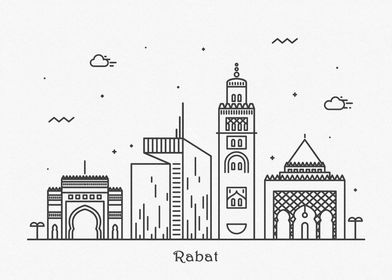 Rabat City Skyline