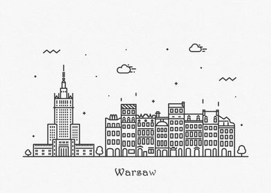 Warsaw City Skyline