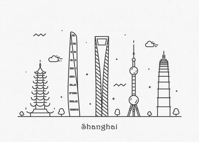 Shanghai City Skyline