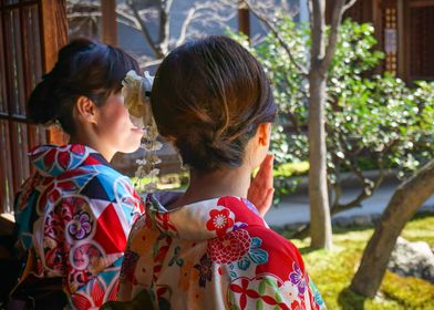 Kyoto girls in kimono