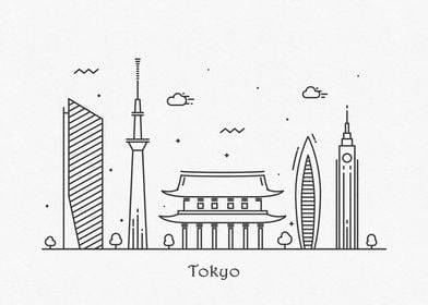 Tokyo City Skyline