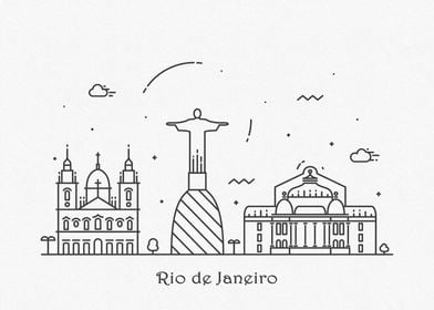 Rio City Skyline