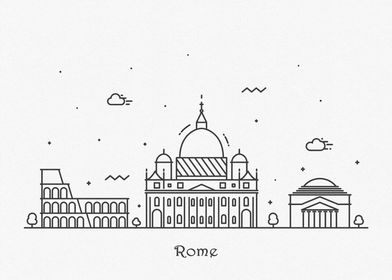 Rome City Skyline