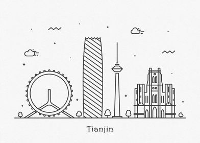 Tianjin City Skyline