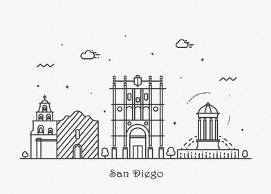 San Diego City Skyline