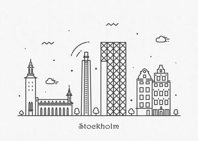 Stockholm City Skyline