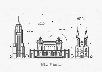 Sao Paulo City Skyline