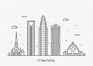 Charlotte City Skyline