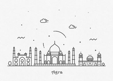 Agra City Skyline