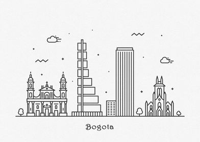 Bogota City Skyline