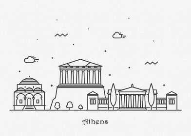 Athens City Skyline