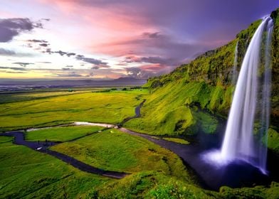 Amazing Field Waterfall