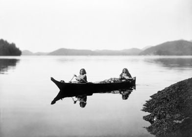 1910 Canoeing on Clayquot 