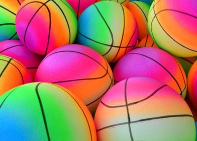 Colorful Basketballs