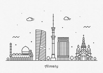 Almaty City Skyline