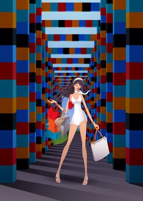 Shopping girl in Polanco