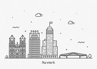 Newark City Skyline