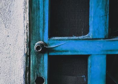 blue vintage door