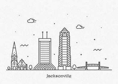 Jacksonville City Skyline